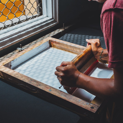 Inks Pressed on Screen